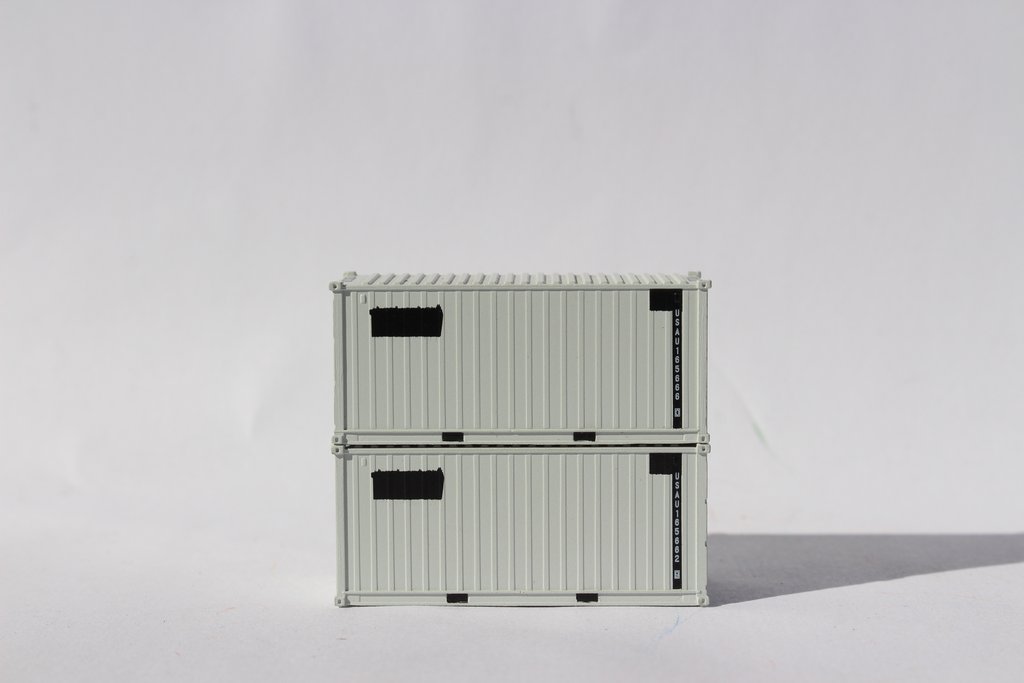 JTC Model Trains 205454 N USAU 20' Standard Height Container (Pack of 2)