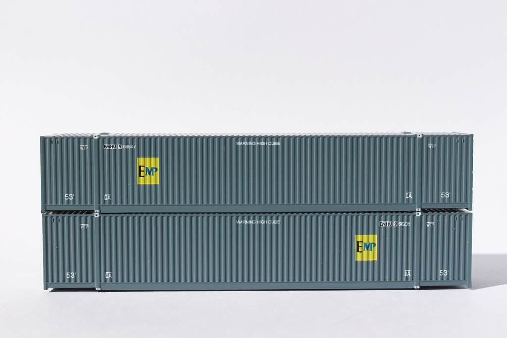 JTC Model Trains 537037 N EMP 53' High Cube 8-55-8 Container (Pack of 2)