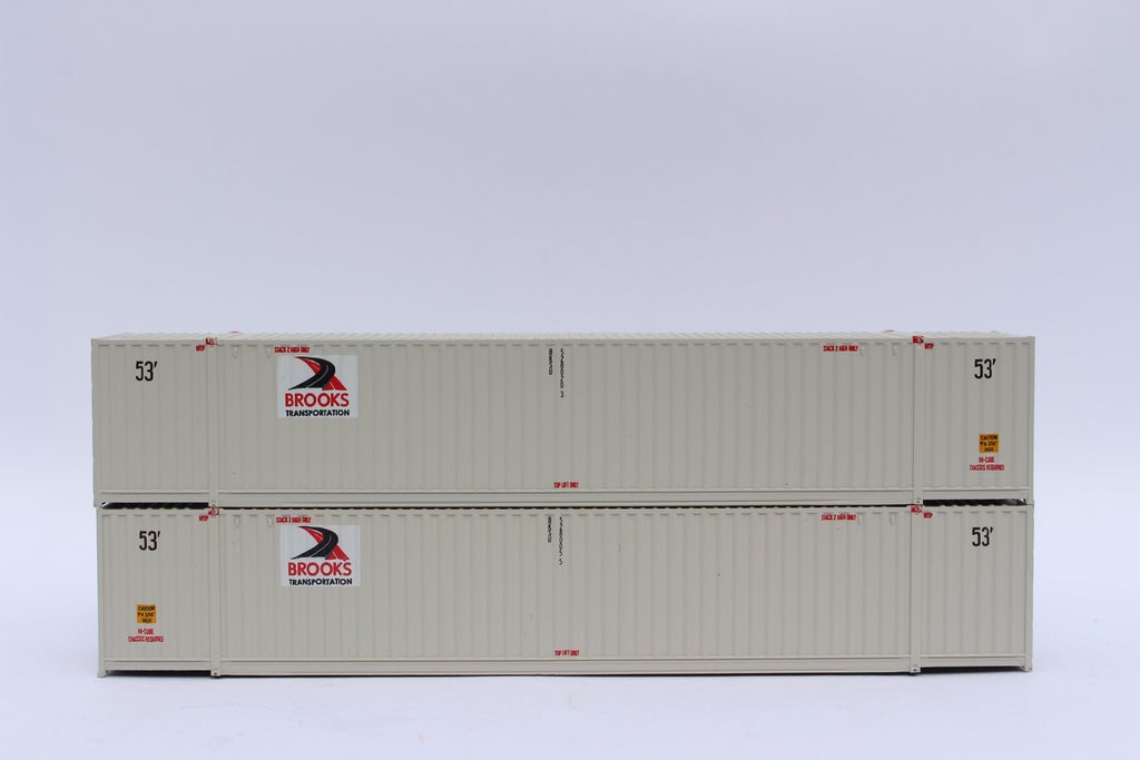 JTC Model Trains 535091 N Brooks Transportation 53' 6-42-6 Container (Pack of 2)