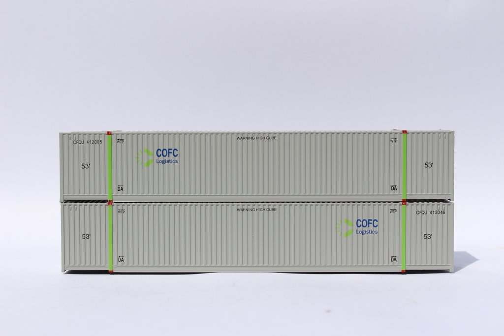 JTC Model Trains 537007 N COFC 53' Corrugated Side Containers (Pack of 2)