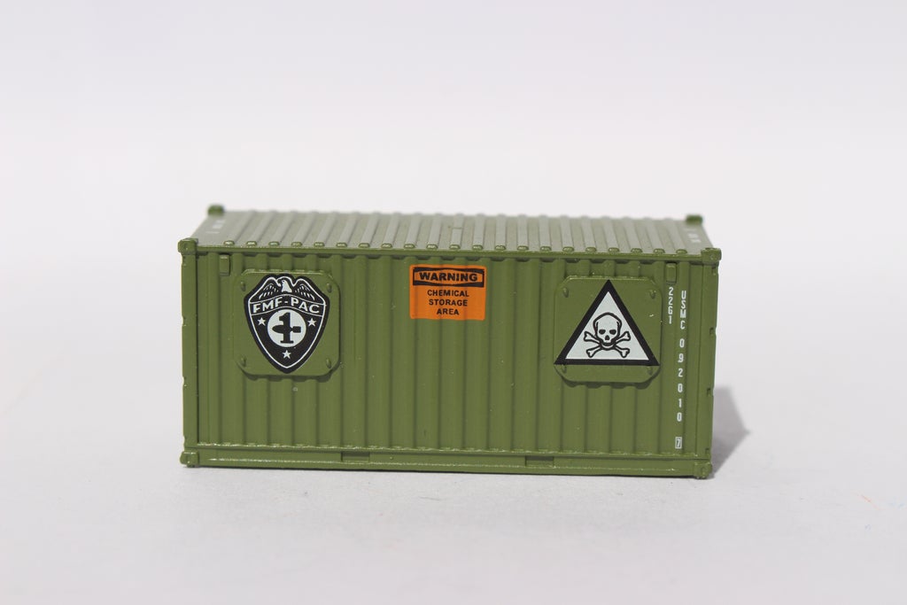 JTC Model Trains 205706 N USMC Fleet Marine Forces 20' Standard Height Container