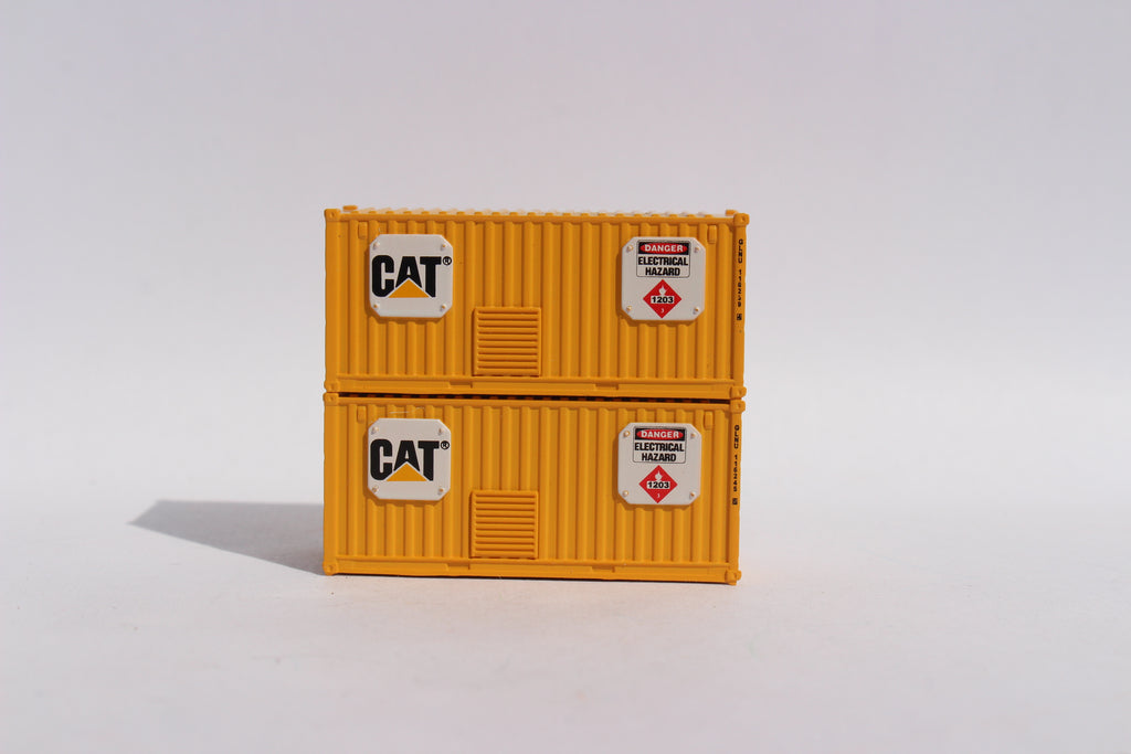 JTC Model Trains 205702 N DDVS CAT 20' Std. Height Corrugated-Side Containers