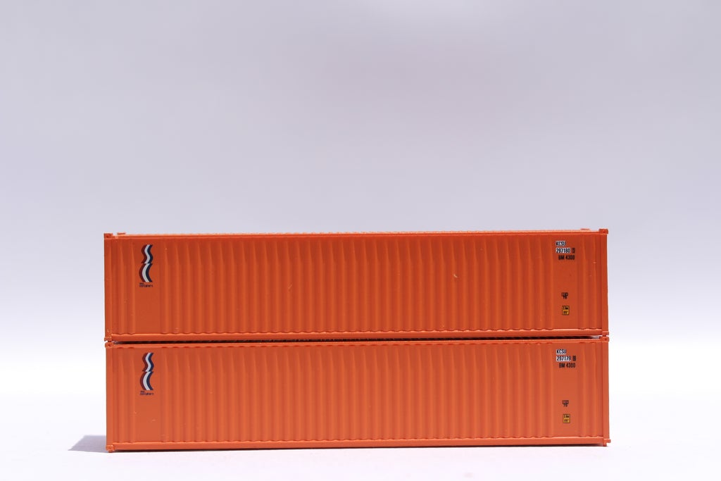 JTC Model Trains 405505 N KCS 40' 2-P-44-P-2 Standard Container (Pack of 2)