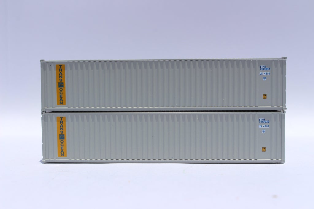 JTC Model Trains 405524 N TransOcean 40' 2-P-44-P-2 Std Container (Pack of 2)