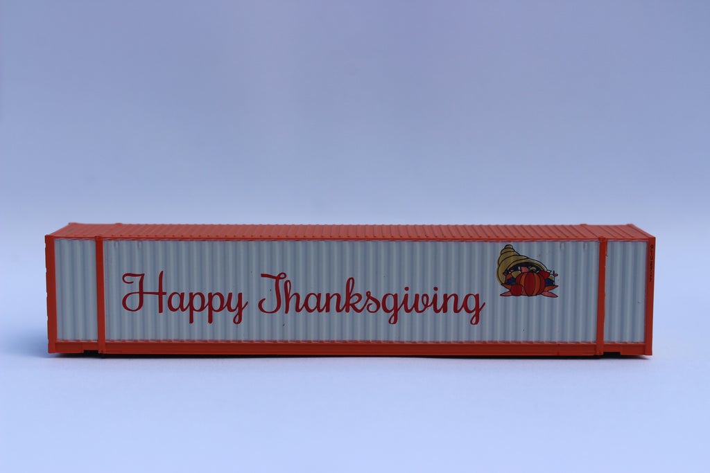 JTC Model Trains 485025 N Thanksgiving 48' High Cube Corrugated Side Container