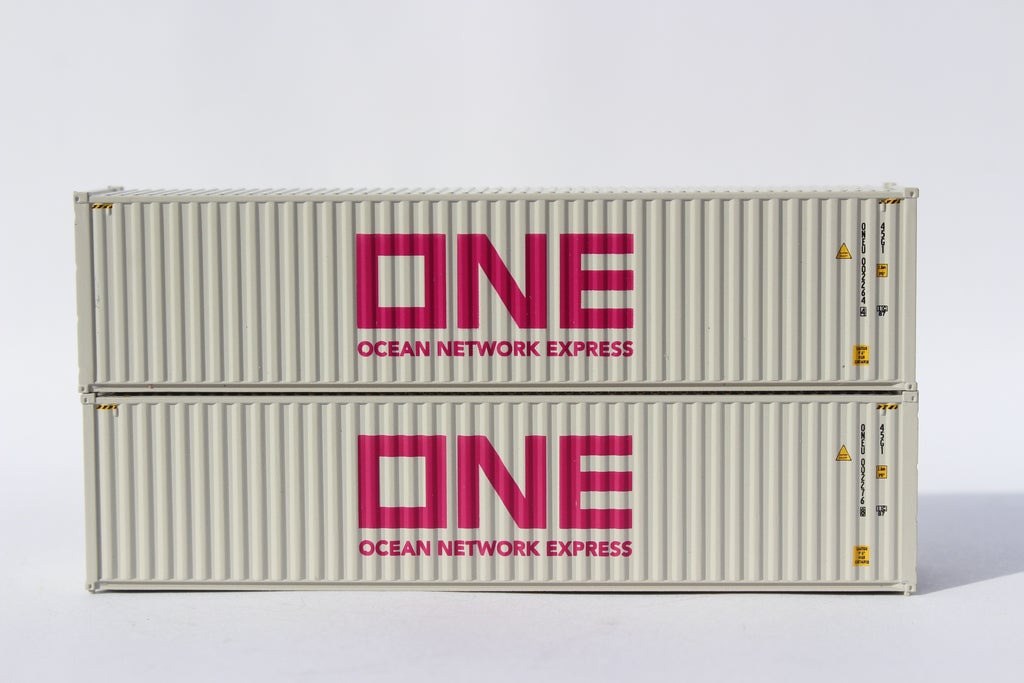JTC Model Trains 405175 N ONE 40' White High Cube C.S. Container (Pack of 2)