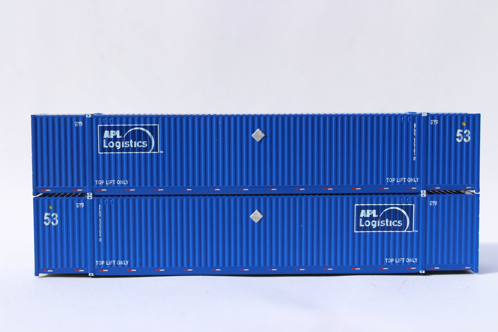 JTC Model Trains 537070 N APL Logistics 8-55-8 Corrugated 4VI Container Set #2