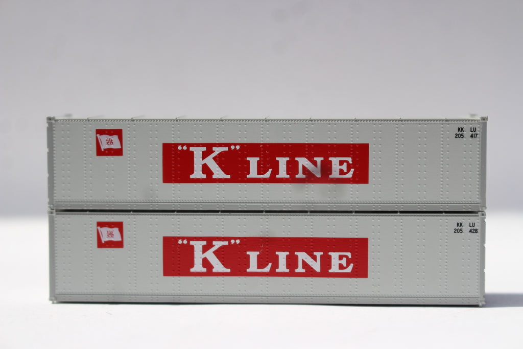 JTC Model Trains 405697 N K-Line 40' Smooth-Side Containers #3 (Set of 2)