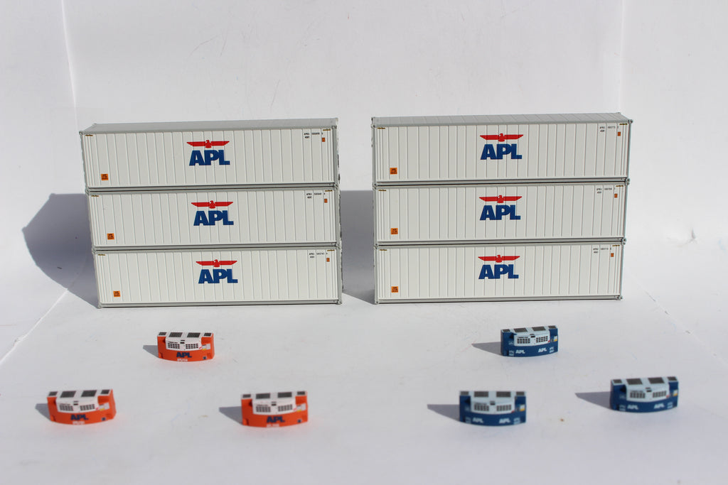 JTC Model Trains 406502 N APL Scheme 40' HC Reefer Set