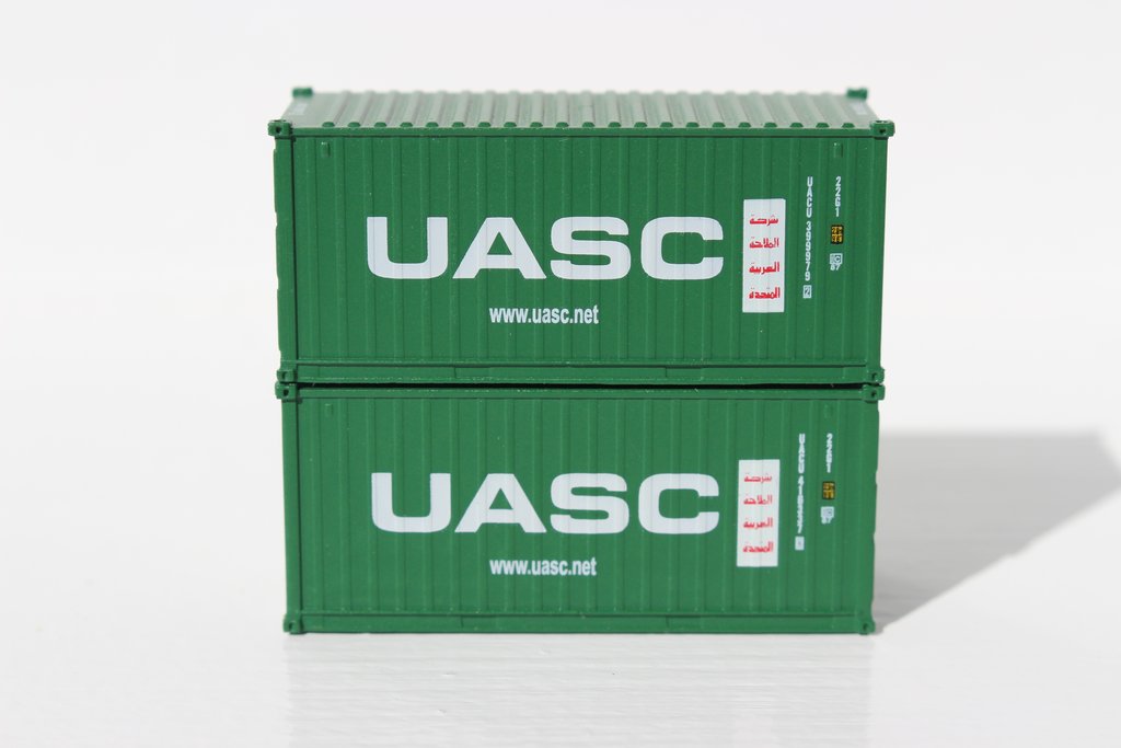 JTC Model Trains 205310 N UASC 20'' Standard Height Container (Pack of 2)