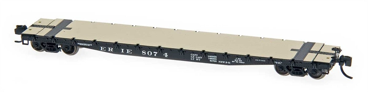 InterMountain 68703-04 N Scale Erie 70-Ton 53' 6" Flatcar #8074