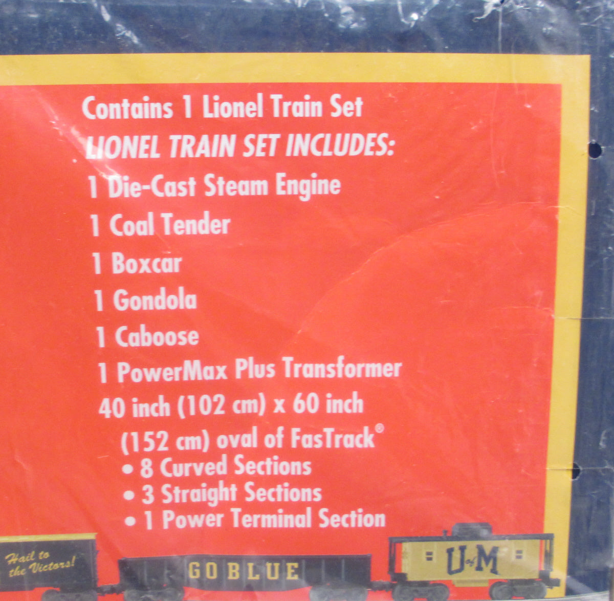Lionel 6-30099 University of Michigan O Gauge Steam Train Set