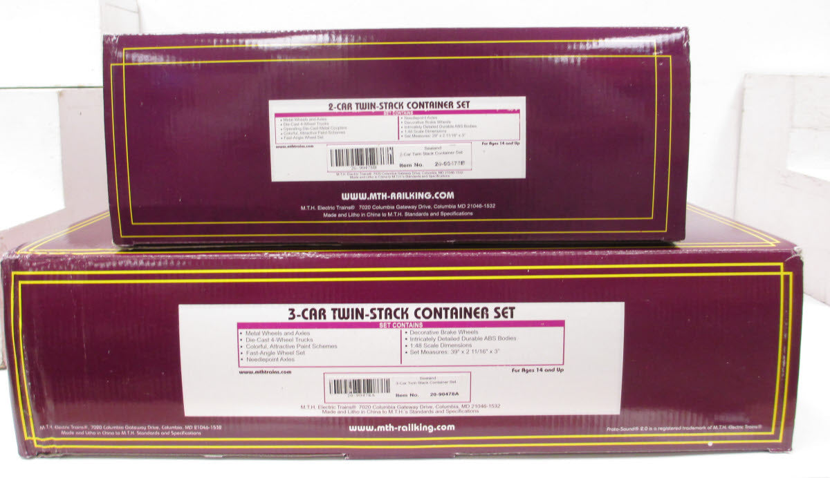 MTH 20-90478 O Sealand Twin Stack Container Set (Set of 5)