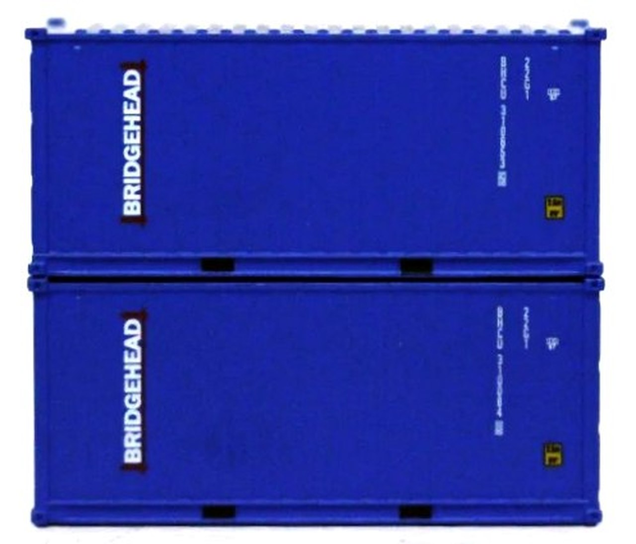 JTC Model Trains 205356 N Bridgehead 20' Standard C.S. Container (Pack of 2)