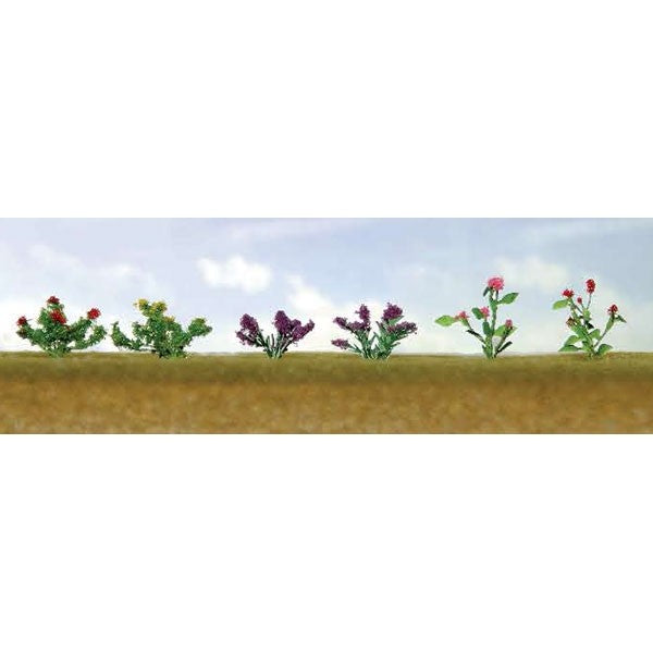 JTT Scenery Products 95557 HO #1, 1/2" Assorted Flower Plants (Pack of 12)