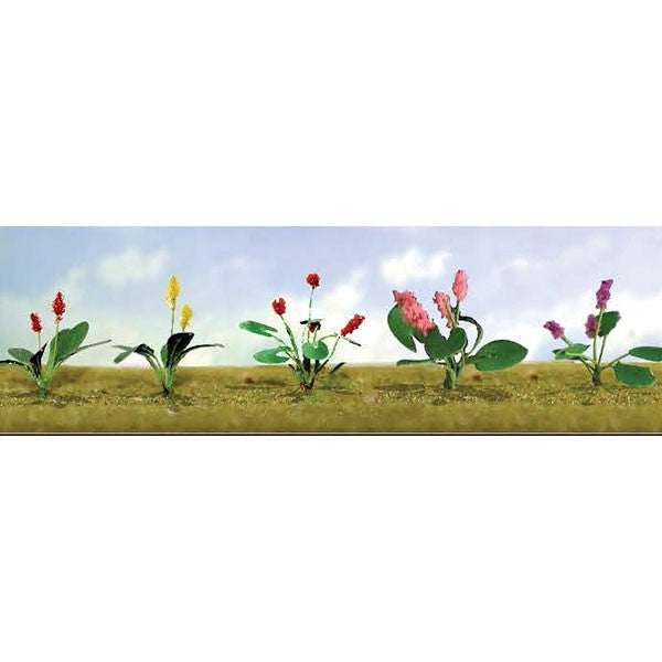 JTT Scenery Products 95561 HO 1/2" Assorted Flower Plants Set #2 (Pack of 12)