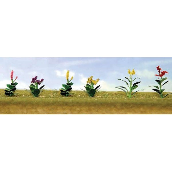 JTT Scenery Products 95563 HO 5/8" Assorted Flower Plants Set #4 (Pack of 10)