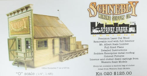 Stoney Creek 020 O Scale Schnebly Mining Supply Company Kit