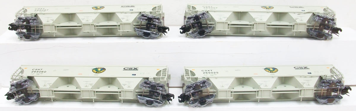 Atlas 3001107 O Gauge 3-Rail CSX 4-Pack Covered Hopper Set