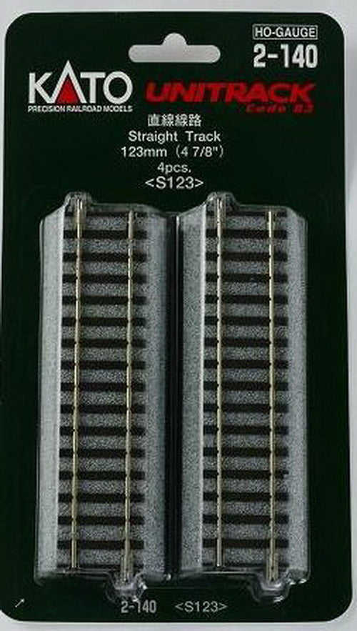 Kato 2-140 HO Code 83 4-7/8" Straight UniTrack (Pack of 4)
