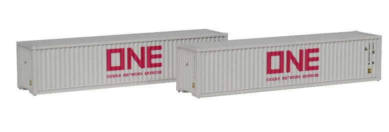 Kato 80-055F N ONE Gray 40' Intermodal Container (Pack of 2)