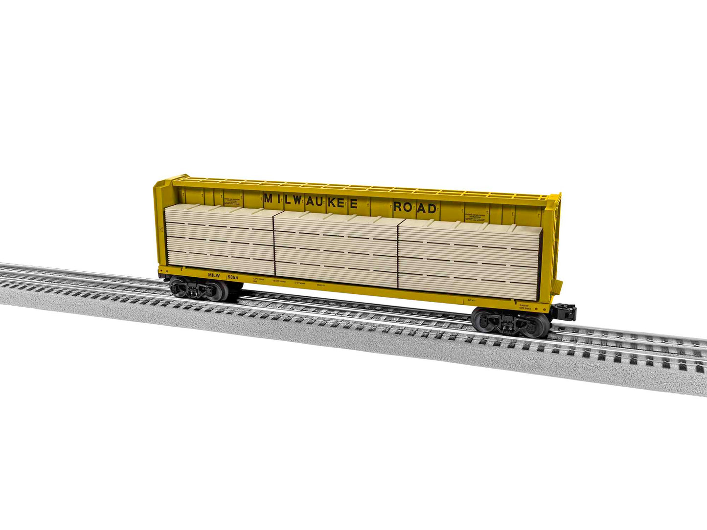 Lionel 2043054 O Gauge Milwaukee Road Centerbeam Flatcar #6354