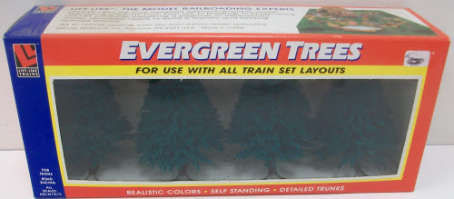 Life Like 1003 HO/N/O/S Evergreen Trees (Pack of 4)