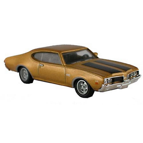 Model Power 19254 1:87 Gold W/Blacks Stripes 1969 Oldsmobile 442
