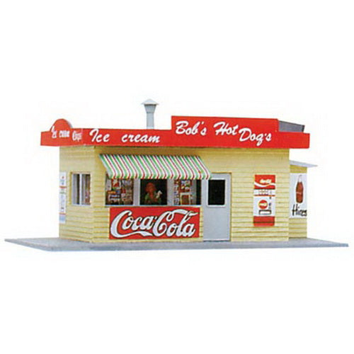 Model Power 573 HO Scale Bob's Hot Dogs Stand--Lighted
