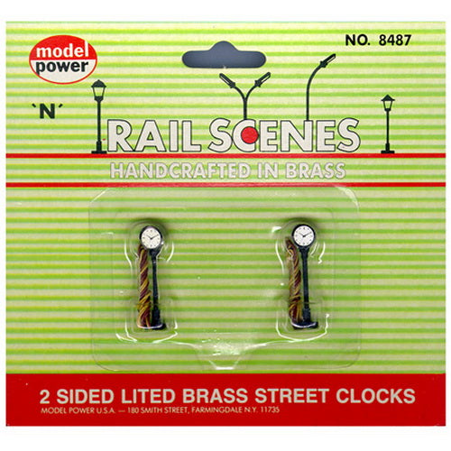 Model Power 8487 N Lited Brass Street Clock Handcrafted (Pack of 2)