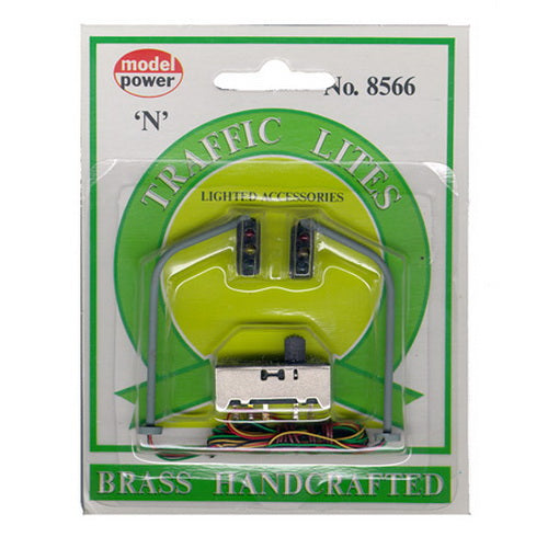 Model Power 8566 N Scale Right & Left Hand Traffic Lights