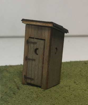Motrak Models 84023 HO Laser-Cut Wood Outhouse Kit (Pack of 2)