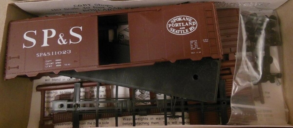 C&BT Shops 1944 HO SP & S AAR 40' Box Car Kit #11023