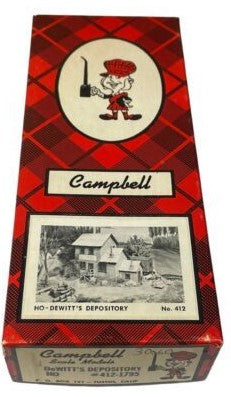 Campbell Scale Models 412 HO DeWitt''s Depository Building Craftsman Kit
