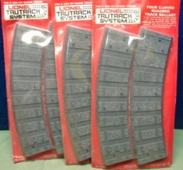 Lionel 6-5602 O Trutrack System Curved Roadbed Track Ballast (Pack of 4)