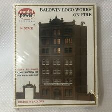 Model Power 1525 N Scale Baldwin Locomotive Works On Fire Building Kit
