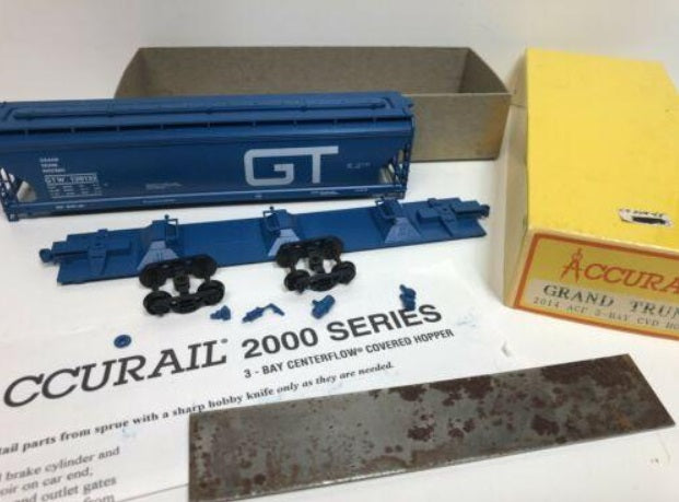 Accurail 2014 HO Grand Truck ACF 3-Bay Cvd Hopper Kit
