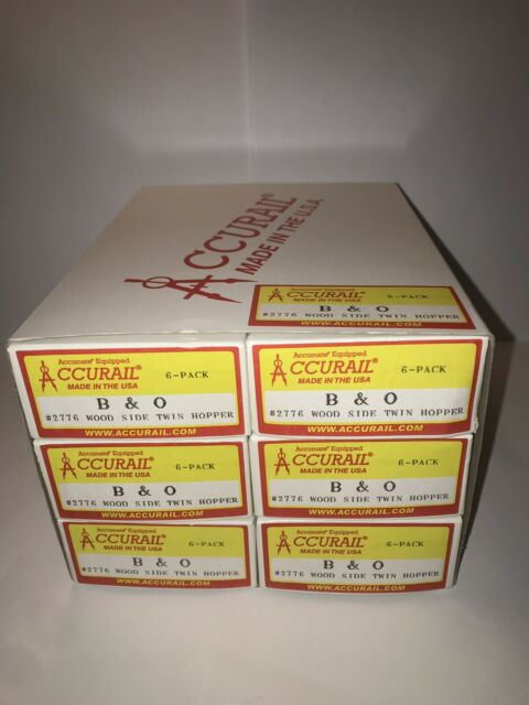Accurail 2776 B & O Wood Side Twin Hopper (Pack of 6)