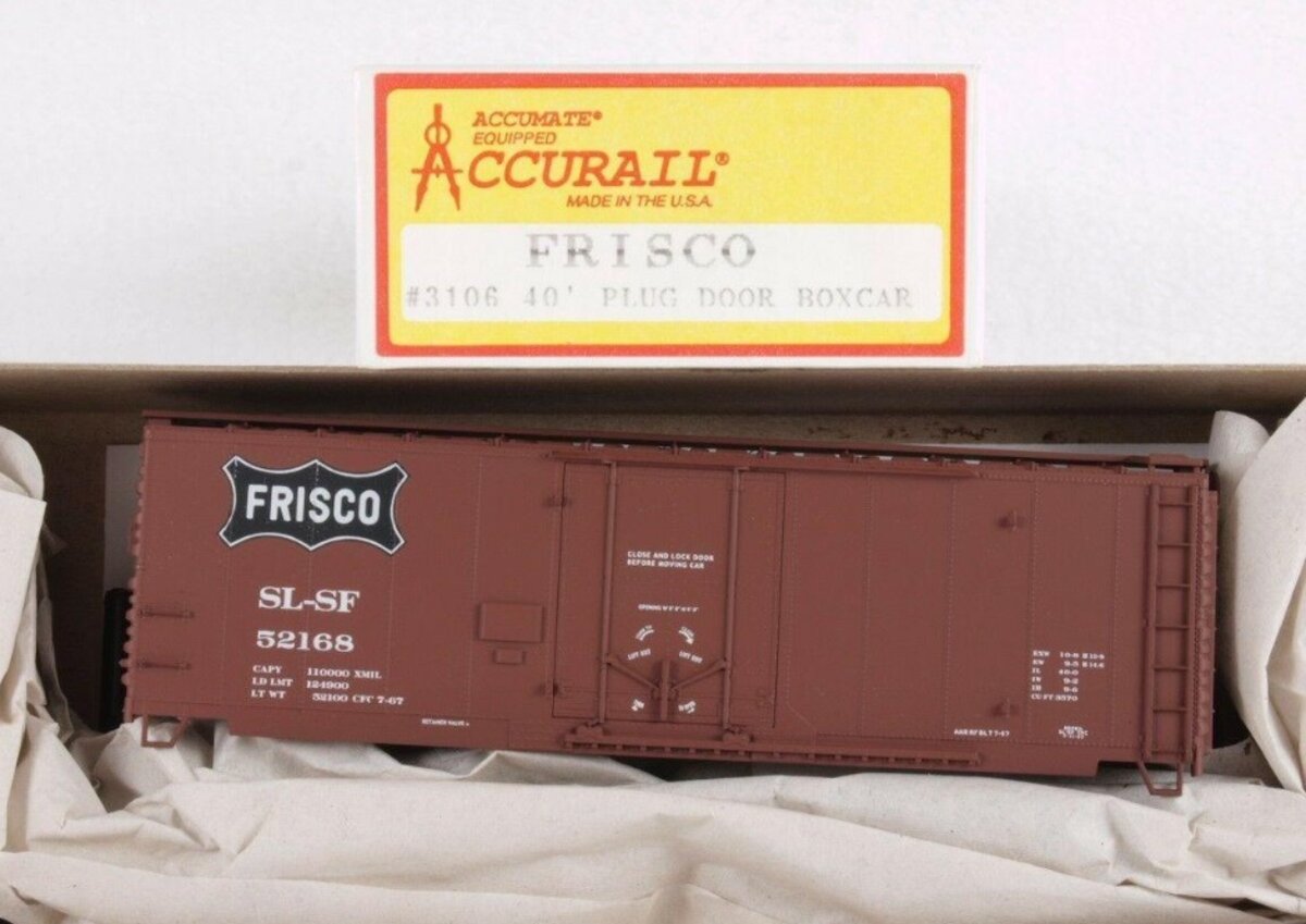 Accurail 3106 HO Frisco 40'''' AAR Plug Door Boxcar Kit