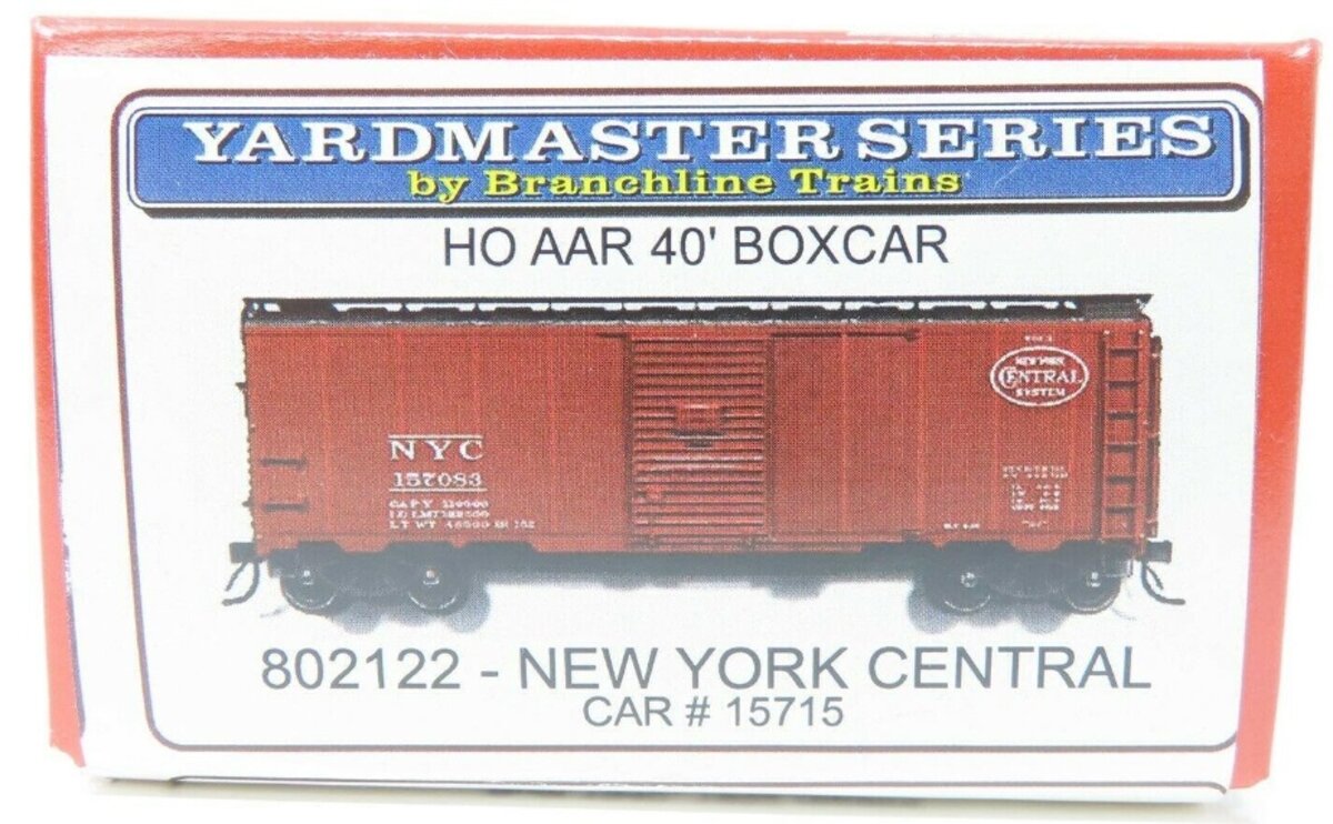 Branchline Trains 802122 HO New York Central AAR 40' Boxcar #15715 Kit