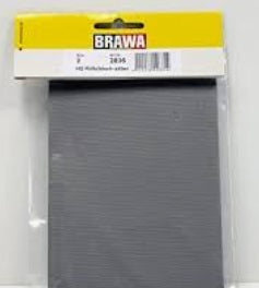 Brawa 2835 HO Silver Ribbed Metal Sheet (Pack of 2)