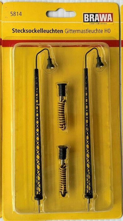 Brawa 5814 HO Lattice Narrow Square Pole (Pack of 2)