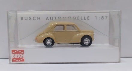 Busch 46500 HO Crème 1958 Gray Renault 4 CV Limousine