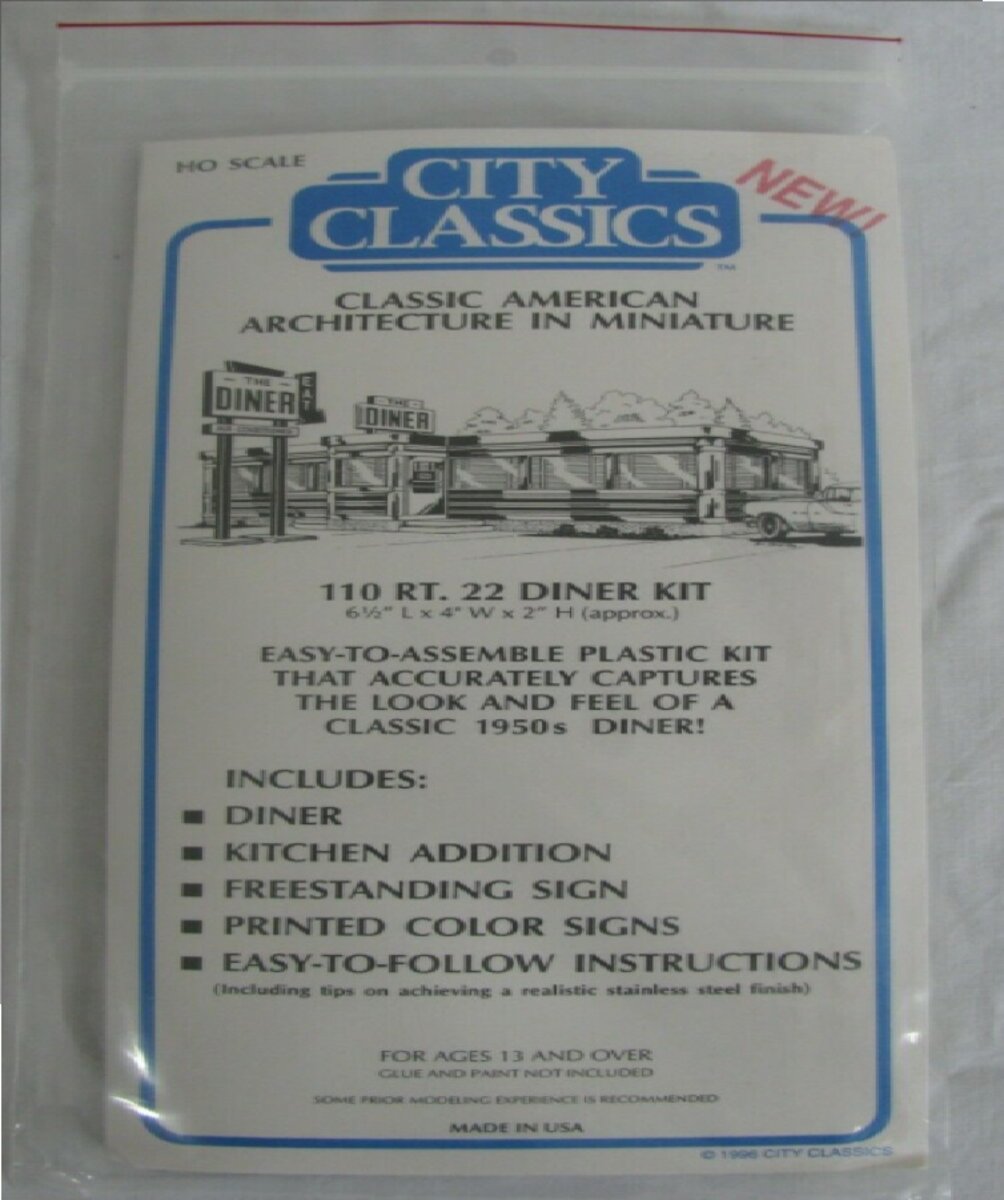 City Classics 110 HO City Classics Route 22 Diner Building Kit