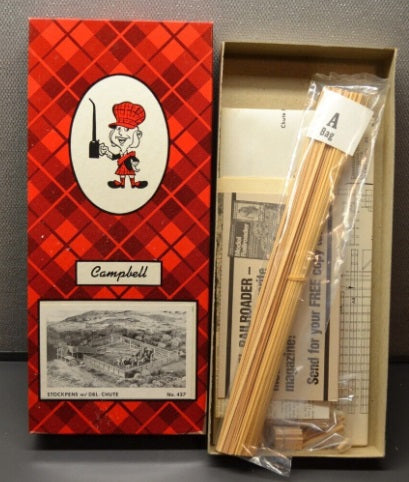 Campbell Scale Models 437 HO Scale Stock Pens W/Double Chute Kit