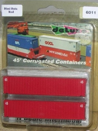 Deluxe Innovations 6011 N Dimi Data Red 45' Corrugated Containers (Pack of 2)