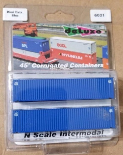 Deluxe Innovations 6021 N Dimi Data Blue 45' Corrugated Containers (Pack of 2)