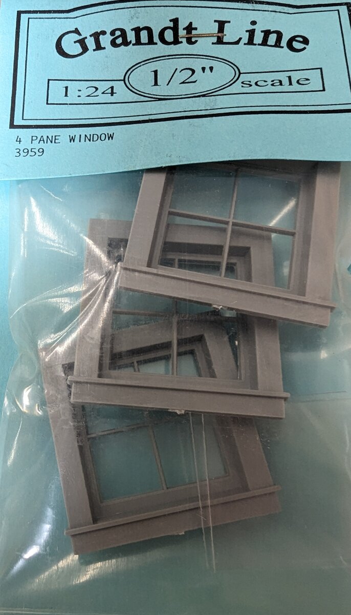 Grandt Line 3959 G 1-9/16'' x 1-9/16'' 4 Pane Square Window (Pack of 3)