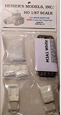 Heiser's Models 25 HO Military US & Allies WWII M3 Half-Tracks (Pack of 2)