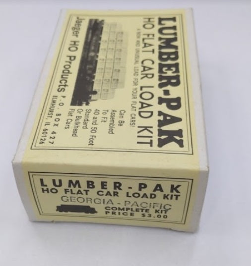 Jaeger HO Products 6820 HO Georgia-Pacific Bulkhead Flat Car Lumber Load Kit